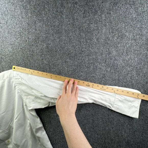 Eton Long Sleeve Button Up Shirt Men Cotton Designer White Ganghester 16.5 Woven - Picture 14 of 15